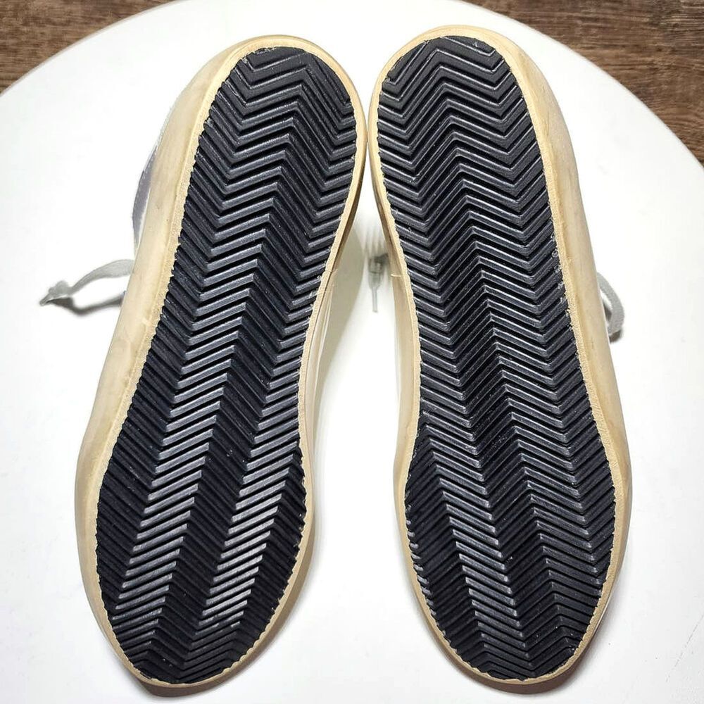 Golden Goose Mid Star Dot Leather Suede Wing Tip Sneakers - Picture 12 of 13